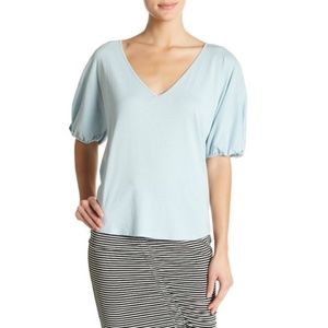 14th & Union Pleated Sleeve V-Neck Tee